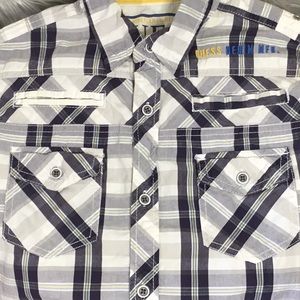 Guess vintage-look Button Down Plaid Shirt 12-14